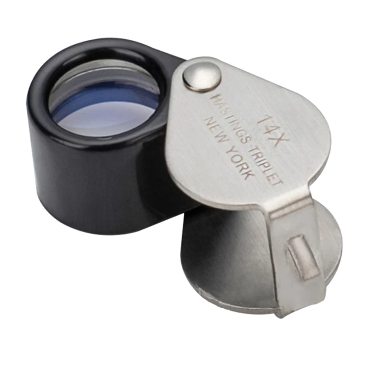ABNJ Mini Folding Magnifier 14x Jewelers Eye Glass Magnifier Pocket Handheld Tools Portable Glass Gift