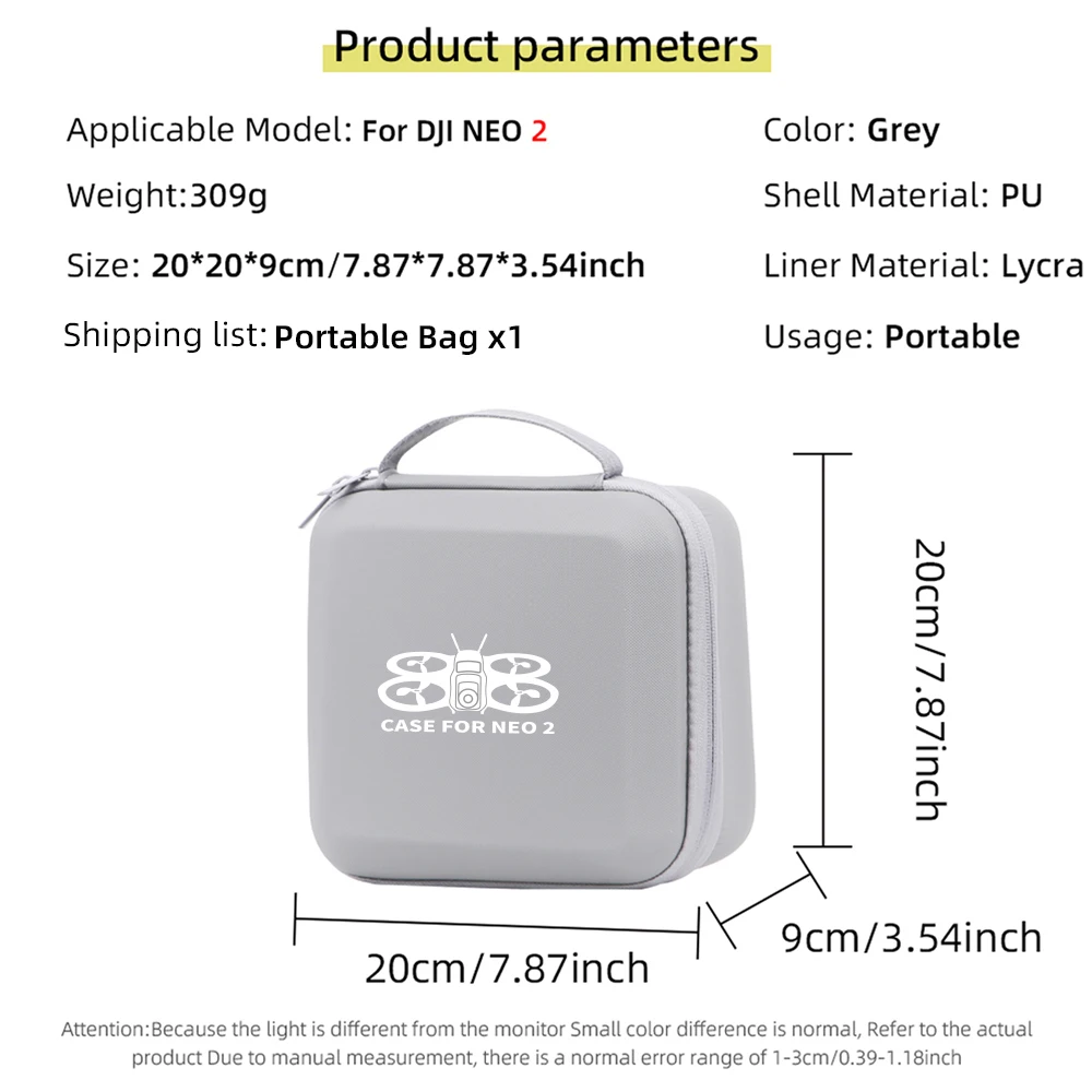 Drone Neo2 Carrying Case, Small Storage Bag with handle for DJI Neo2 Drone, Portable Mini Compact Protective Handbag Accessories