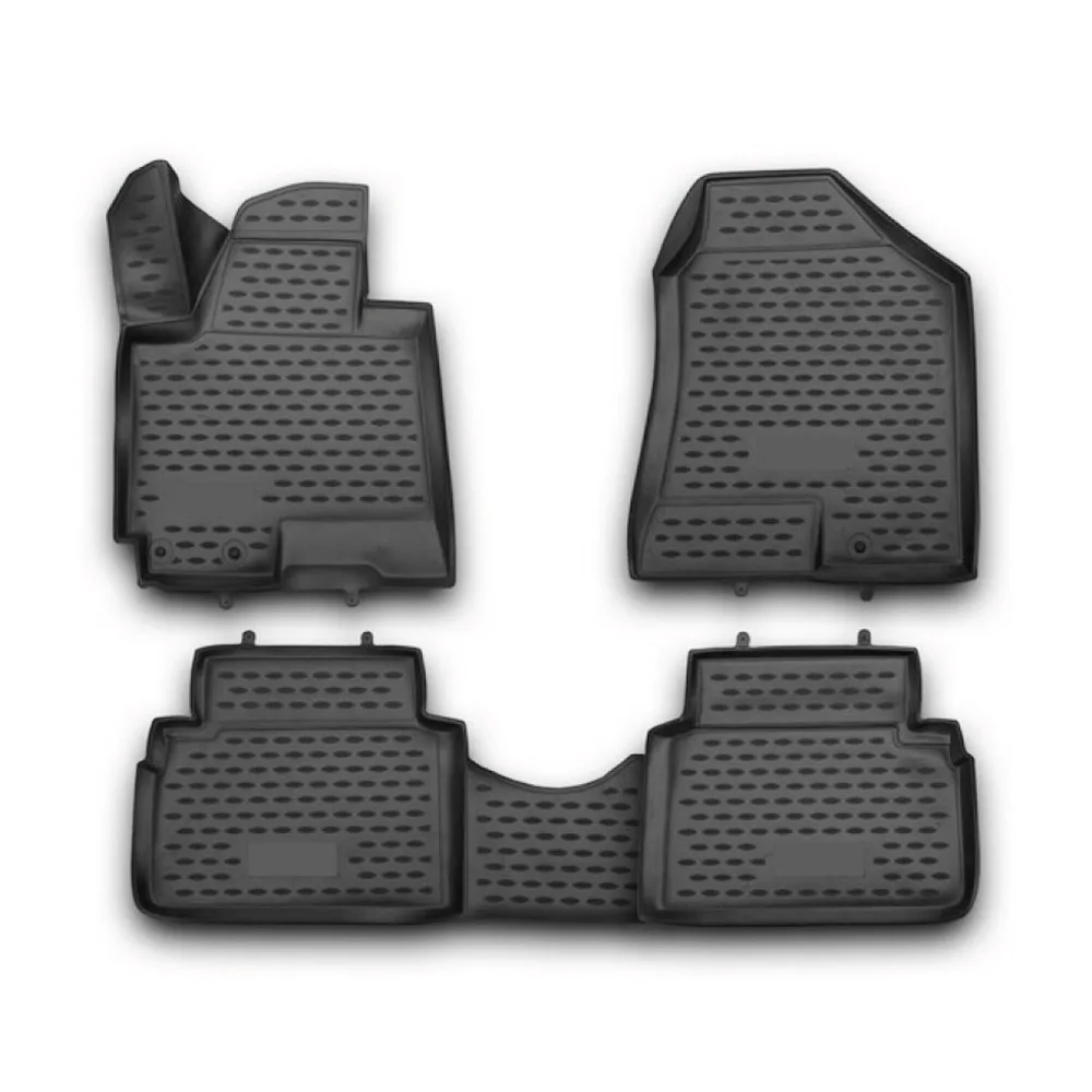 

Floor Mats Liner for Hyundai Tucson 2010-2015 Black 4Pcs Rubber TPE United States