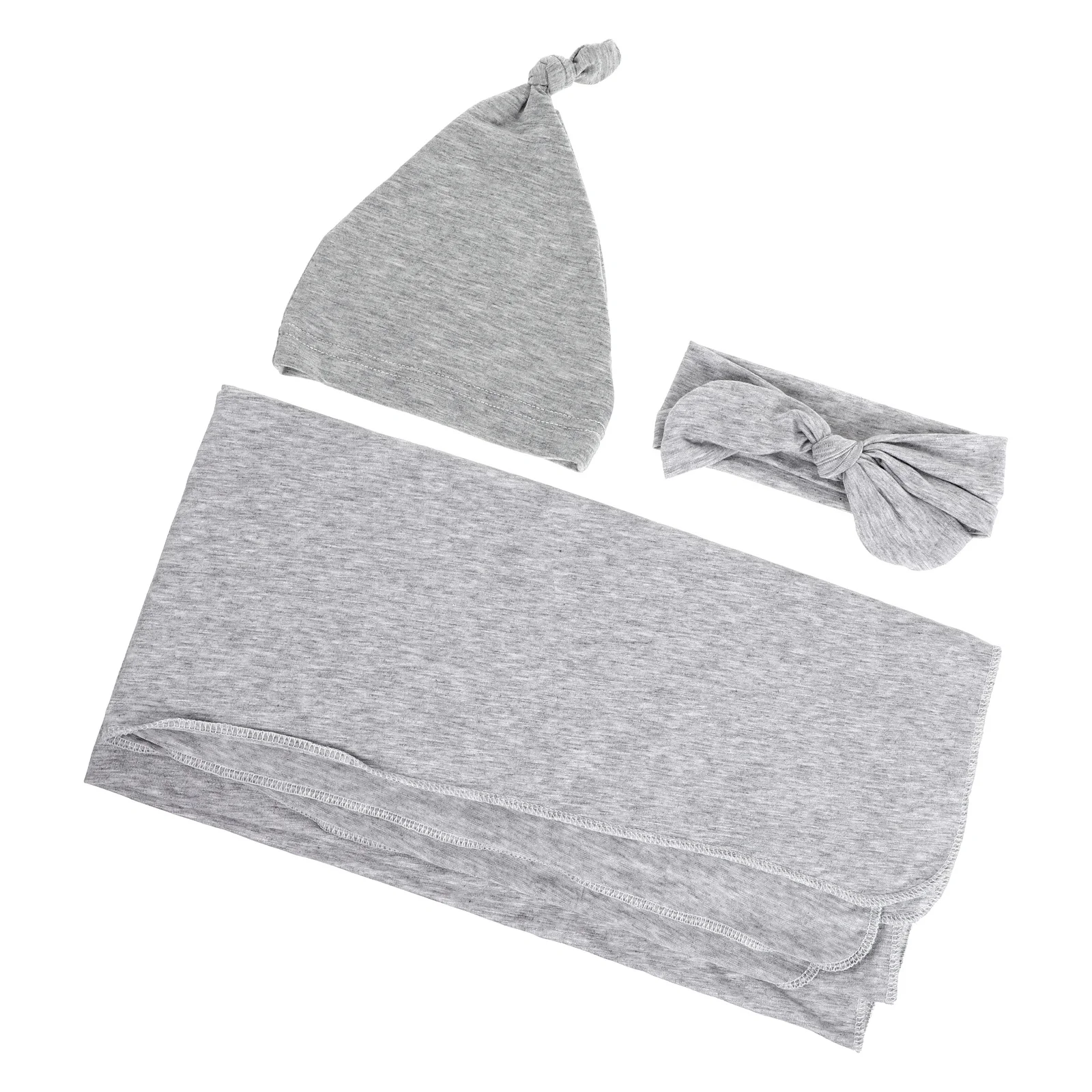 1 مجموعة الوليد الطفل القطن قبعة لينة قماط بطانية رائعتين عقال مريحة الطفل طقم قبعات لوازم الوليد قماط بطانية