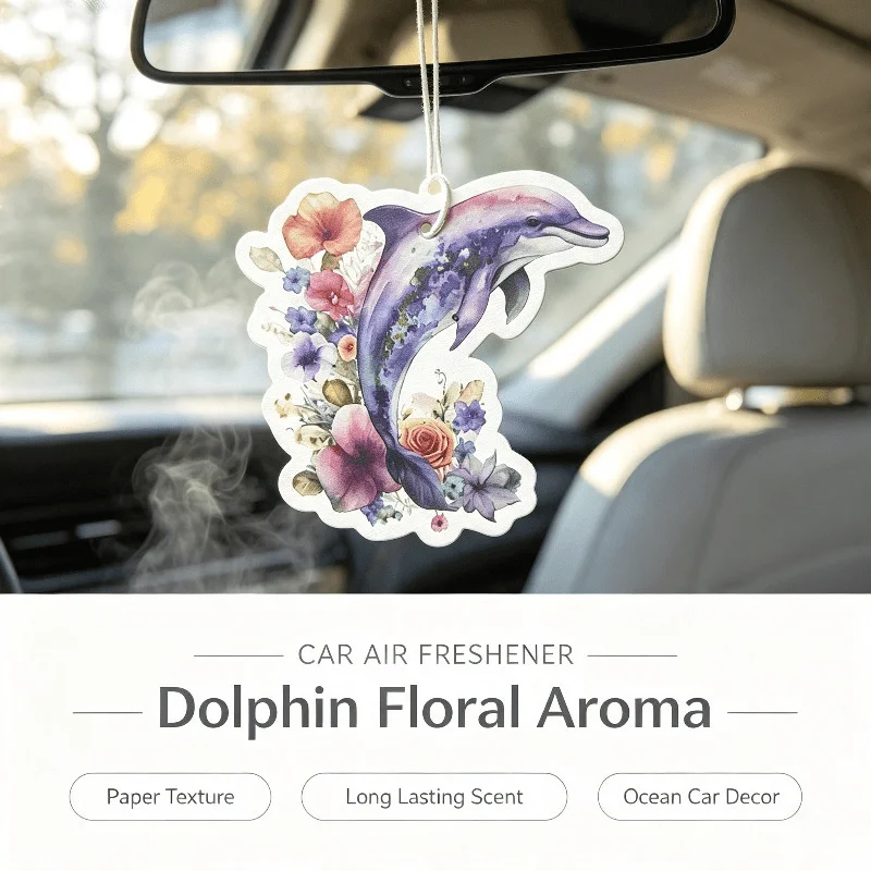 Car Air Freshener Cute Hi Cow Farm Animal Hanging Scent Card for Car Rearview Mirror Decor Ornament Gift