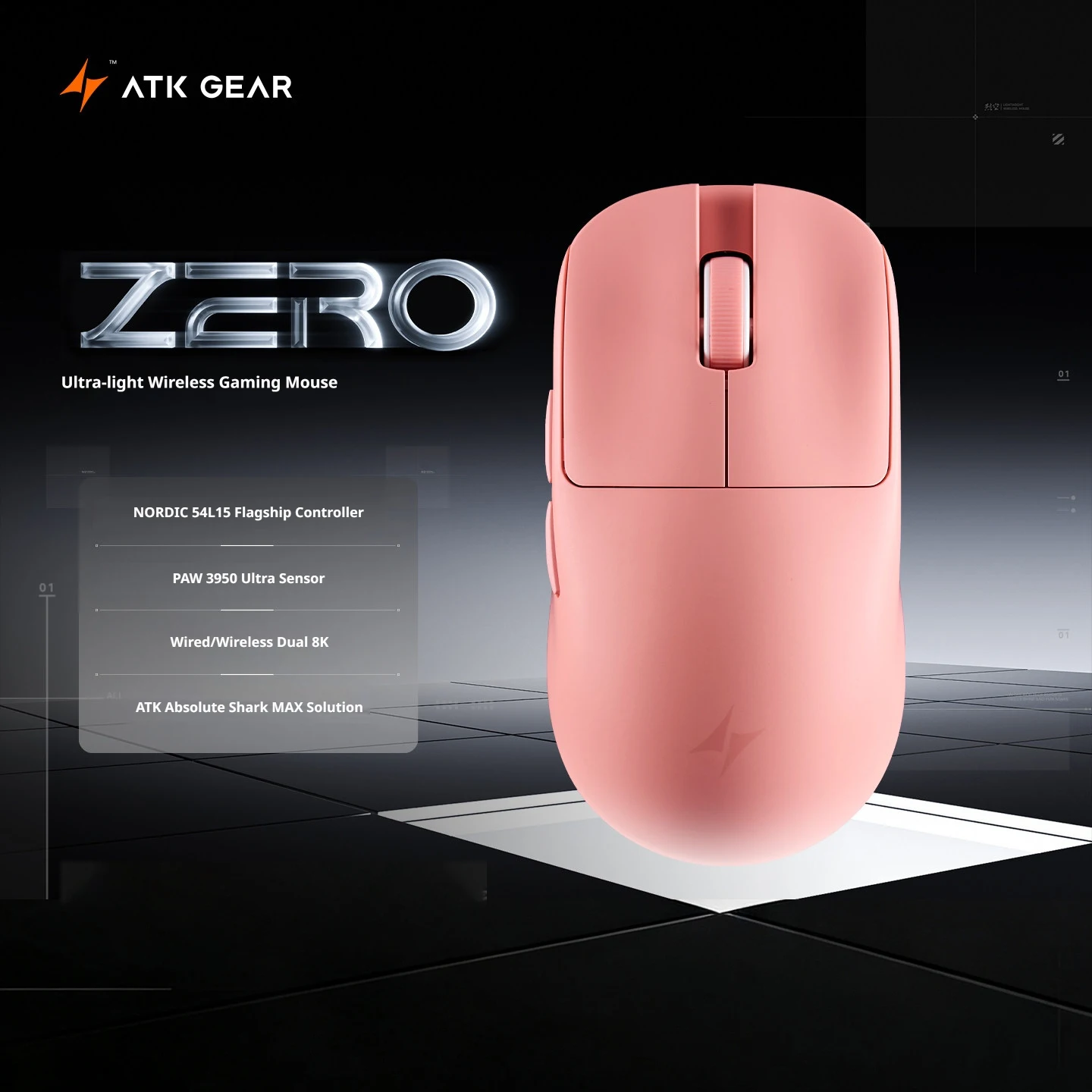 ATK Blazing Sky ZERO Ultralight Wireless Gaming Mouse Dual 8K
