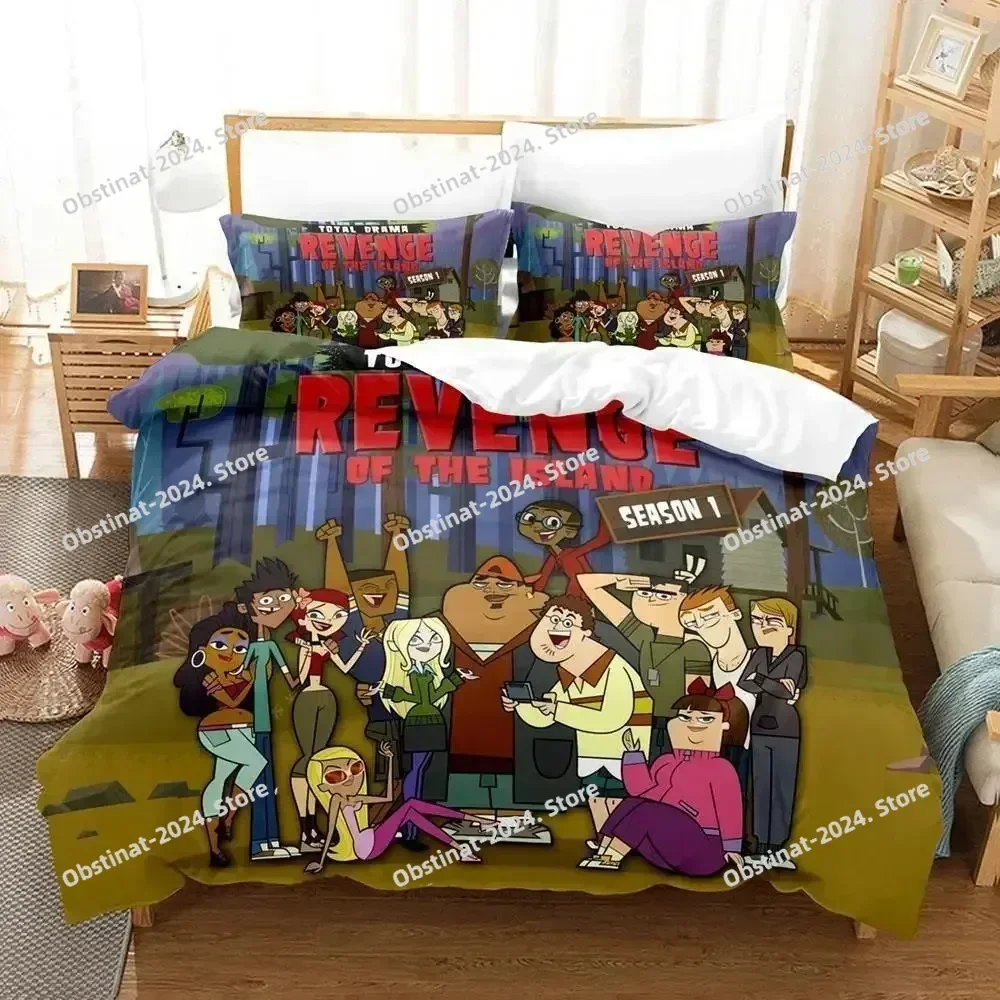 New 3d Print Anime Total Drama Bedding Set Single Twin Full Queen King Size Bed Set Adult Kid Bedroom Cartoons Duvet cover Sets