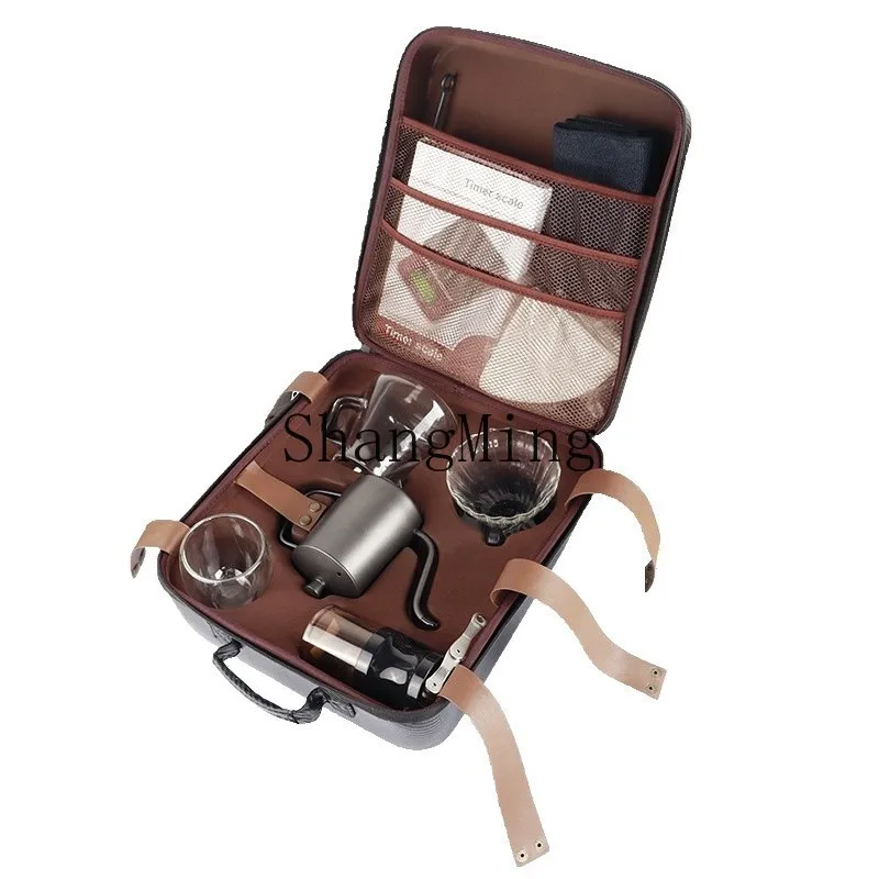 

PYH coffee pot set, full set of hand grinding utensils, filter cup, outdoor hand brewer, portable.