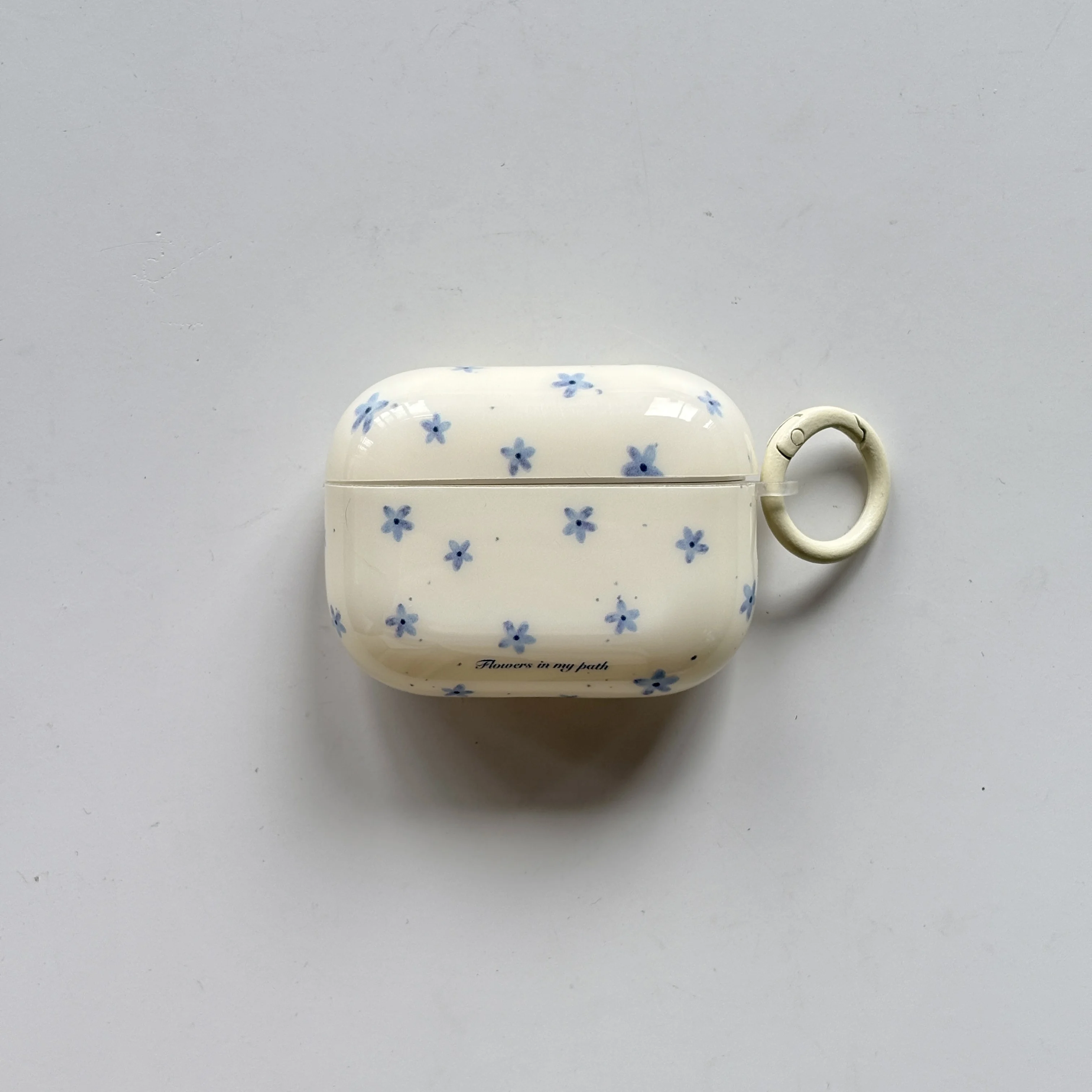 Simple Chic plein écran bleu petite fleur florale bleu Splash-encre mignon étui pour écouteurs couverture pour AirPods 1 2 3 4 Pro 2 Pro 3