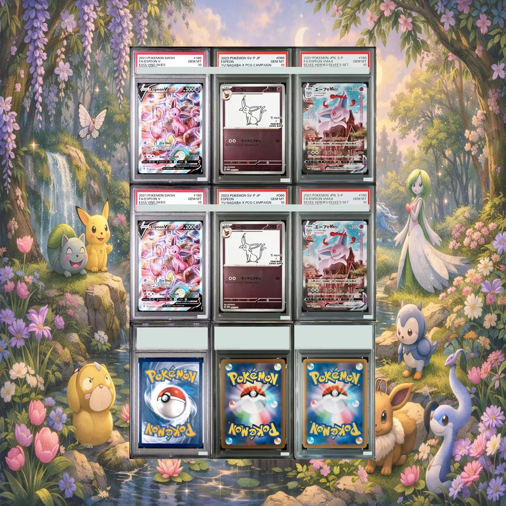 

2021 Evolving Skies Full Art #180 Espeon V GEM MT 10 DIY Proxy PTCG Graded Collection Card Holographic Label Child Gifts