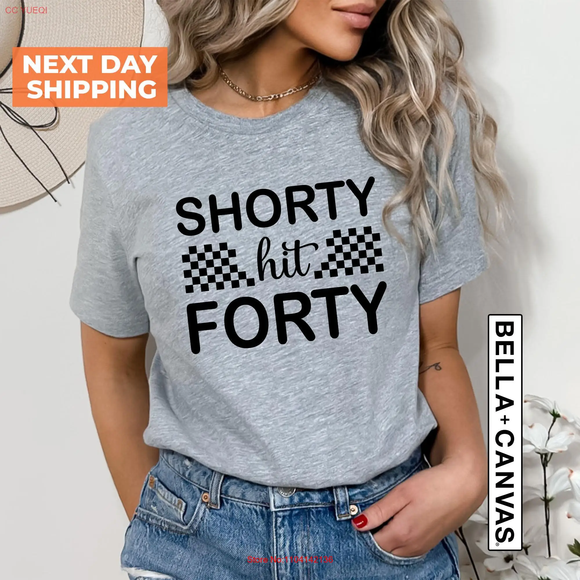 Футболка Shorty Hit Forty на 40-летие, забавная для жены, саркастическая мама, с длинными или короткими рукавами Футболка Shorty Hit Forty на 40-летие, забавная для жены, саркастическая мама, с длинными или короткими рукавами