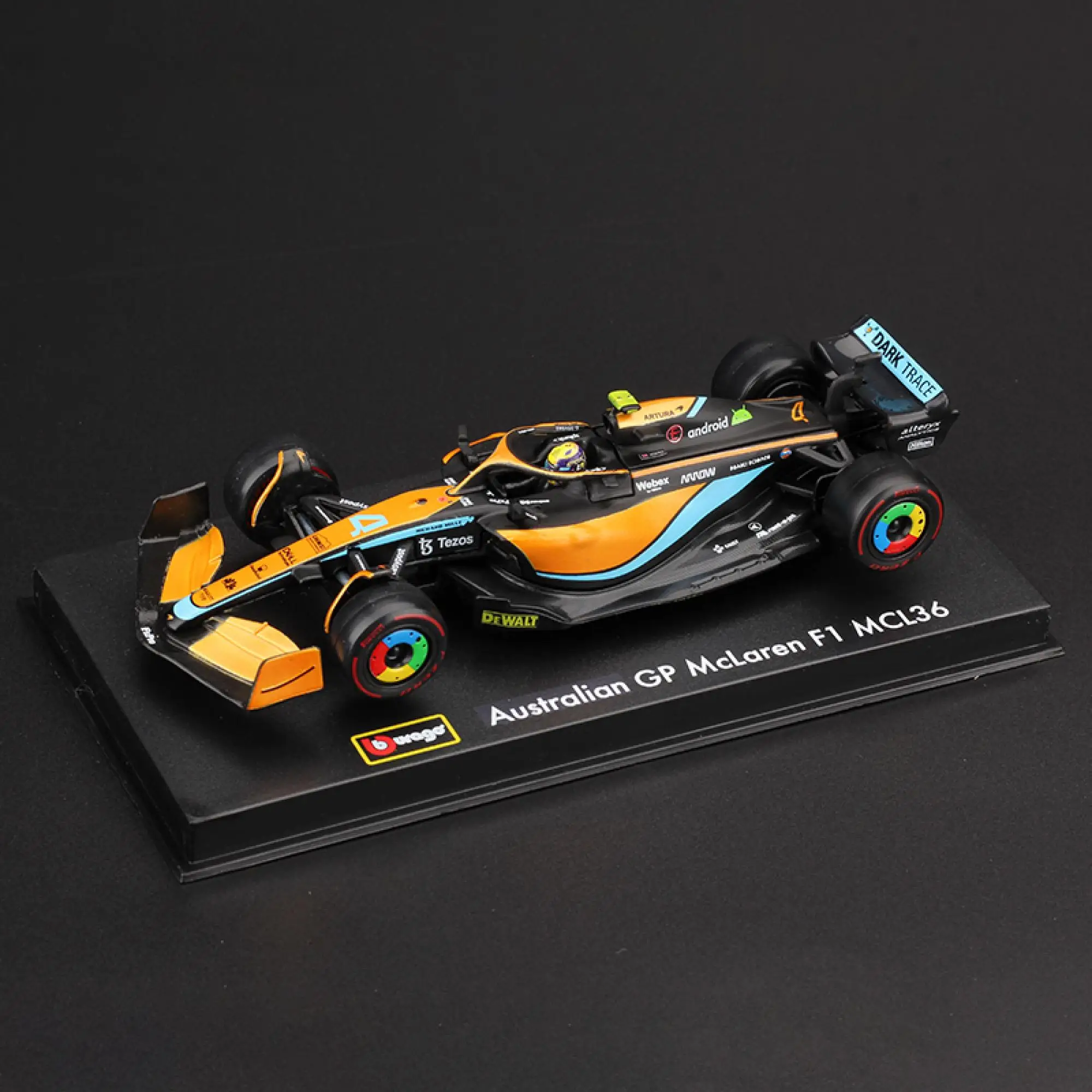 Bburago 1:43 F1 MCL36 4 Lando Norris 3 Daniel Ricciardo Alloy Model Car Formula Racing Toy Collectible Toys Birthday Gifts