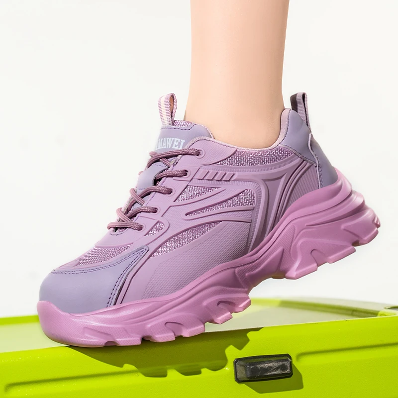 Scarpe antinfortunistiche Scarpe da lavoro con punta in acciaio da donna Scarpe anti-sfondamento Anti-puntura Scarpe indistruttibili Stivali protettivi Scarpe industriali femminili