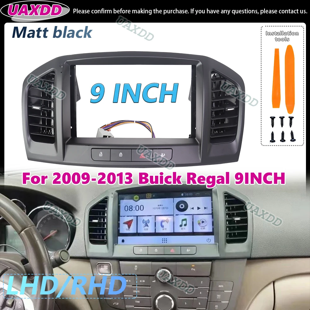 9 Inch Car Frame Band Adapter Android Radio Board Mount Panel Kit for Buick Regal Opel Insignia 2009-2013 Fascia Cable Video MP5