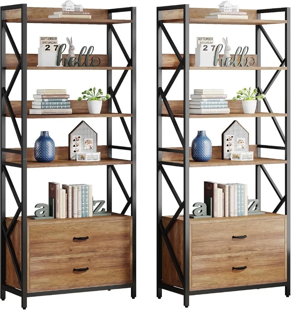 Bookshelf with Drawers, 70.8