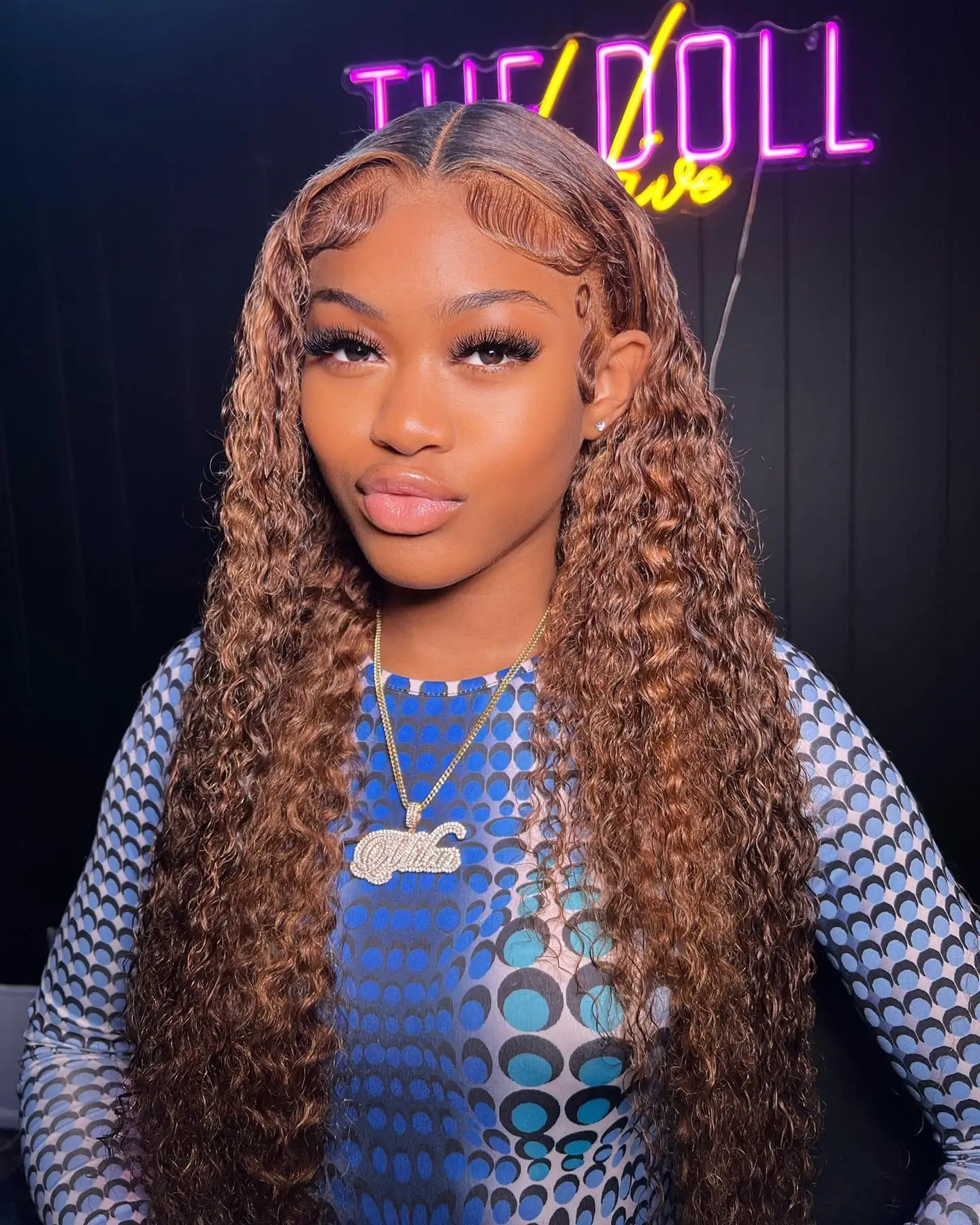 Highlight Deep Wave 13x6 HD Lace Frontal Wig Human Hair 40 42 Inch Honey Blond Curly 13x4 Lace Front Wigs For Women Pre Plucked