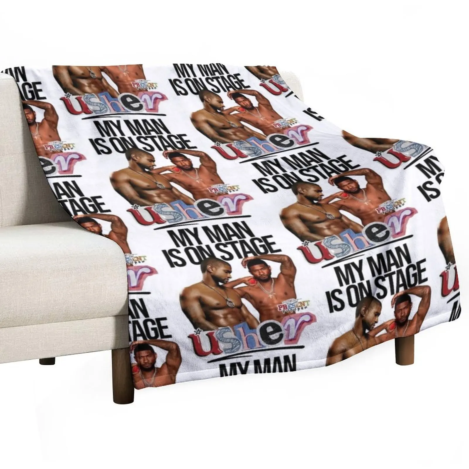 

Usher My Man Is On Stage Throw Blanket for babies Bed Sofa Throw Kid'S Blankets