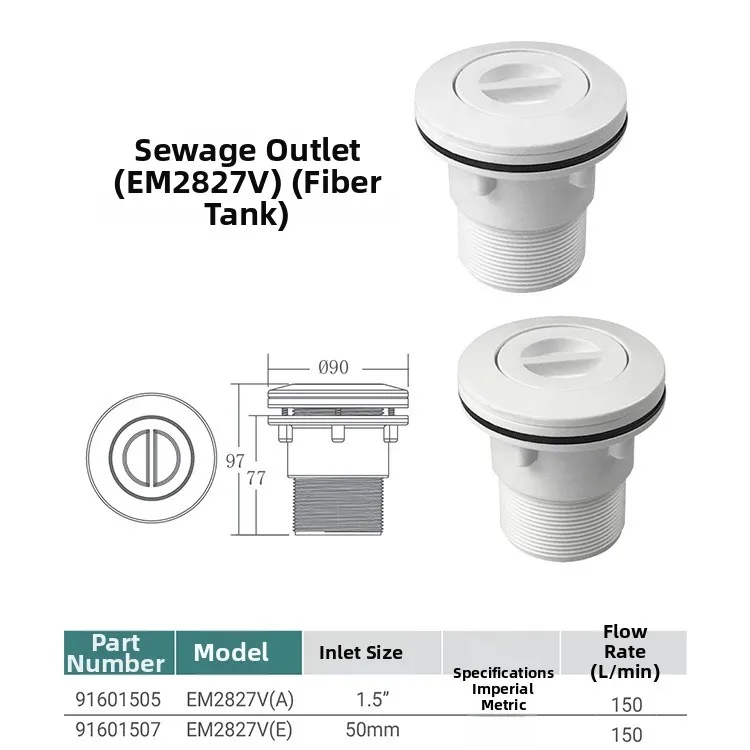 White ABS Plastic Sealing Cap Vacuum Fitting For Swimming Pool SPA Water Treatment Equipment Drain Cover Replacement Part