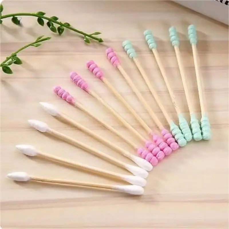 100pcs Premium Double-Headed Cotton Swabs - Gentle Ear and Nose Cleaning, Precise Makeup Application, and Sanitary Hygiene Tools