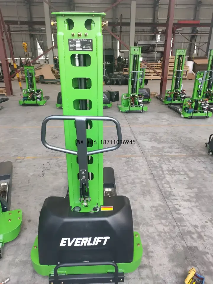 Semi Electric Stacker 500kg 1000kg Self Loading Portable Forklift Climb on Truck