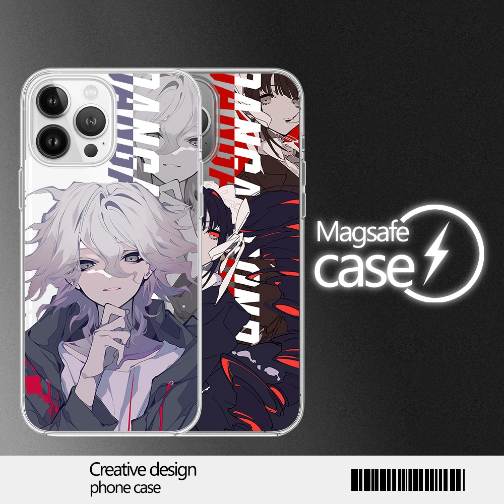 Danganronpa Phone Case for iPhone 12 11 13 14 15 16 Max Pro Plus Magsafe Magnetic Wireless Cover