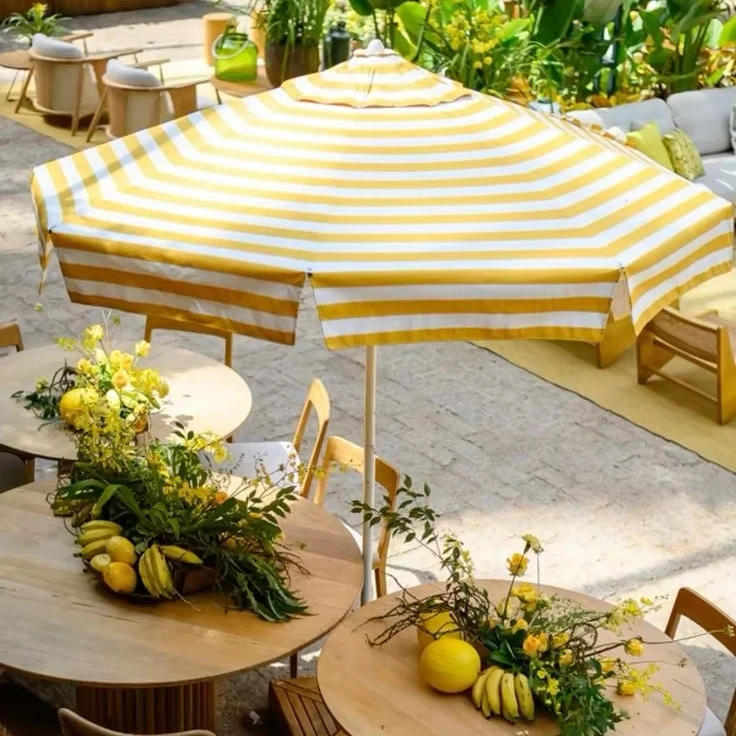 Lighting Low Price High Quality Steel Frame Big Size Restaurant Poolside Club Resort Beach Sun Garden Patio Outdoor Umbrella