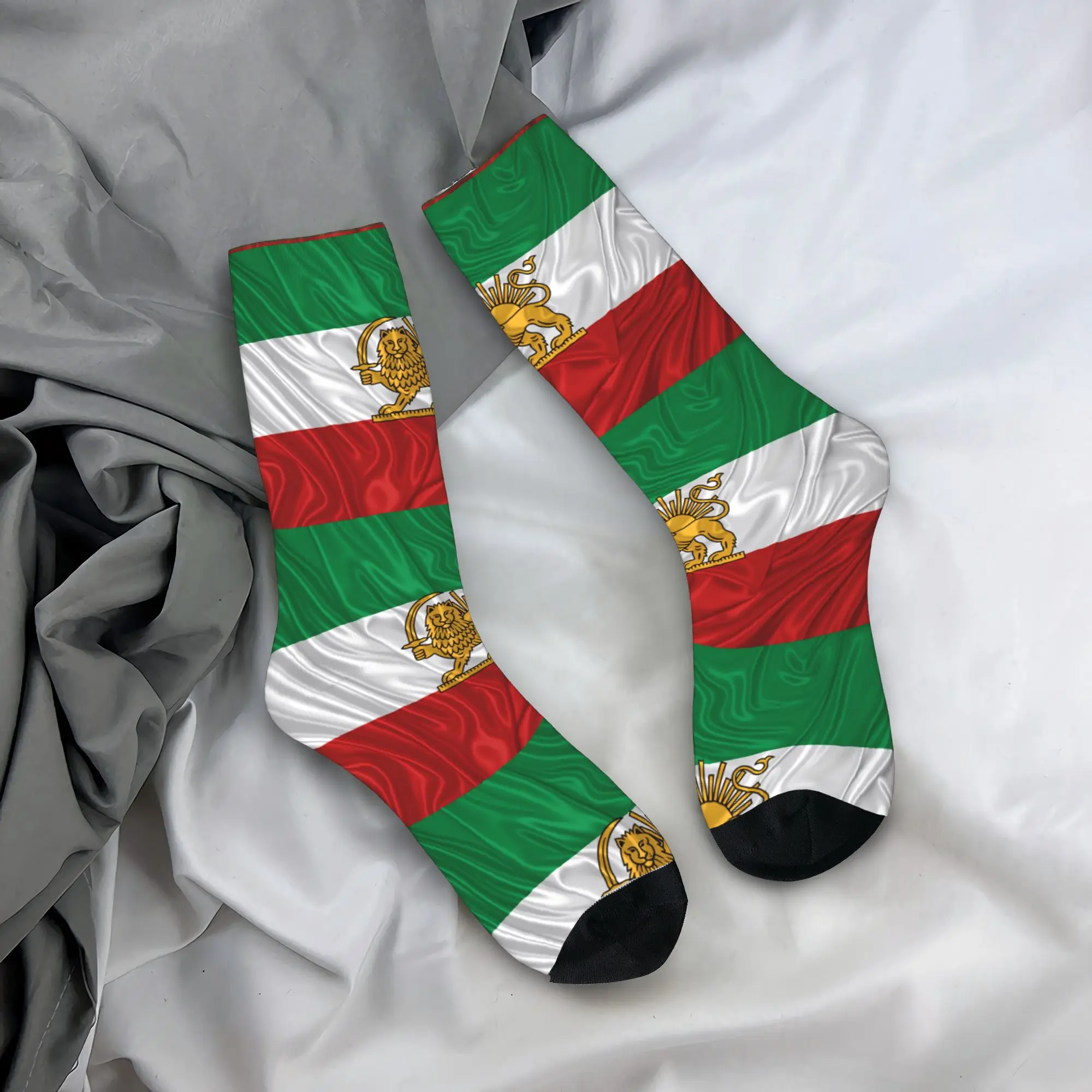 

Носки для пар с изображением флага Ирана, зимние готические теплые мягкие носки с принтом, носки для скейтбординга, предотвращающие потливость.