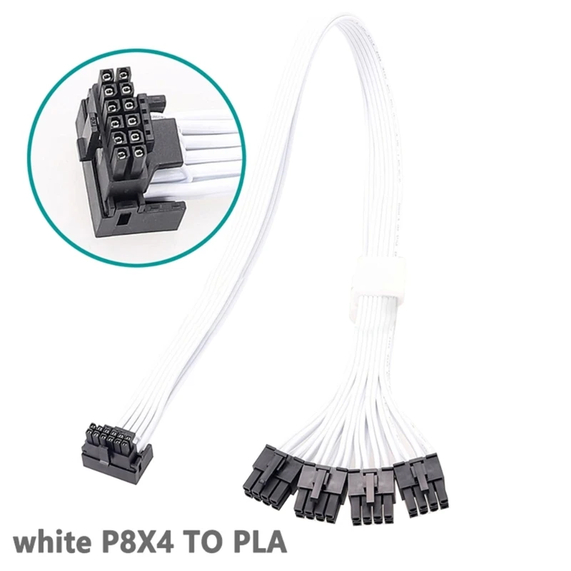 Nuevo Cable conector adaptador PCIE5.0 16 pines (12 + 4) a 4x8P 12VHPWR para adaptador GPU Cable alimentación recto/codo