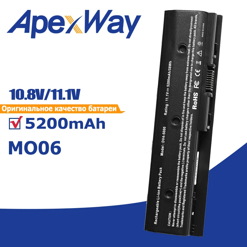 

Apexway MO06 Аккумулятор для ноутбука HP Pavilion DV6-7000 DV6-8000 672326-421 672412-001 DV7-7000 MO09