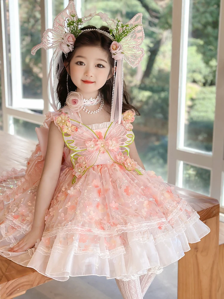 

Юбка Princ Sle Fairy Lolita для девочек, летняя модная юбка-тортик с тяжелой вышивкой и бретельками Sweet Sle Me M...