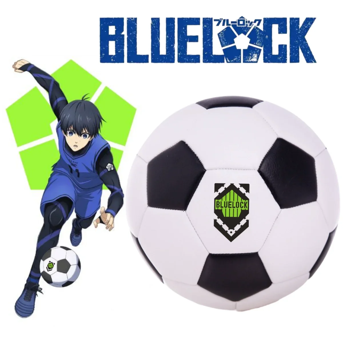 

Anime BLUE LOCK Football Balls ISAGI Standard Match Football Bachira Training Football Sewing Soccer Ball Cosplay Prop PU #5