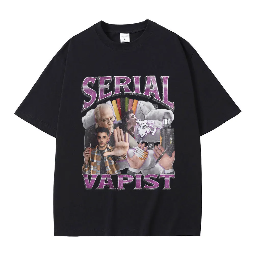 

Funny Serial Vapist Graphic T Shirts Men Women Fashion Vintage Short Sleeve Male Casual Oversized Pure Cotton Crewneck T-shirt