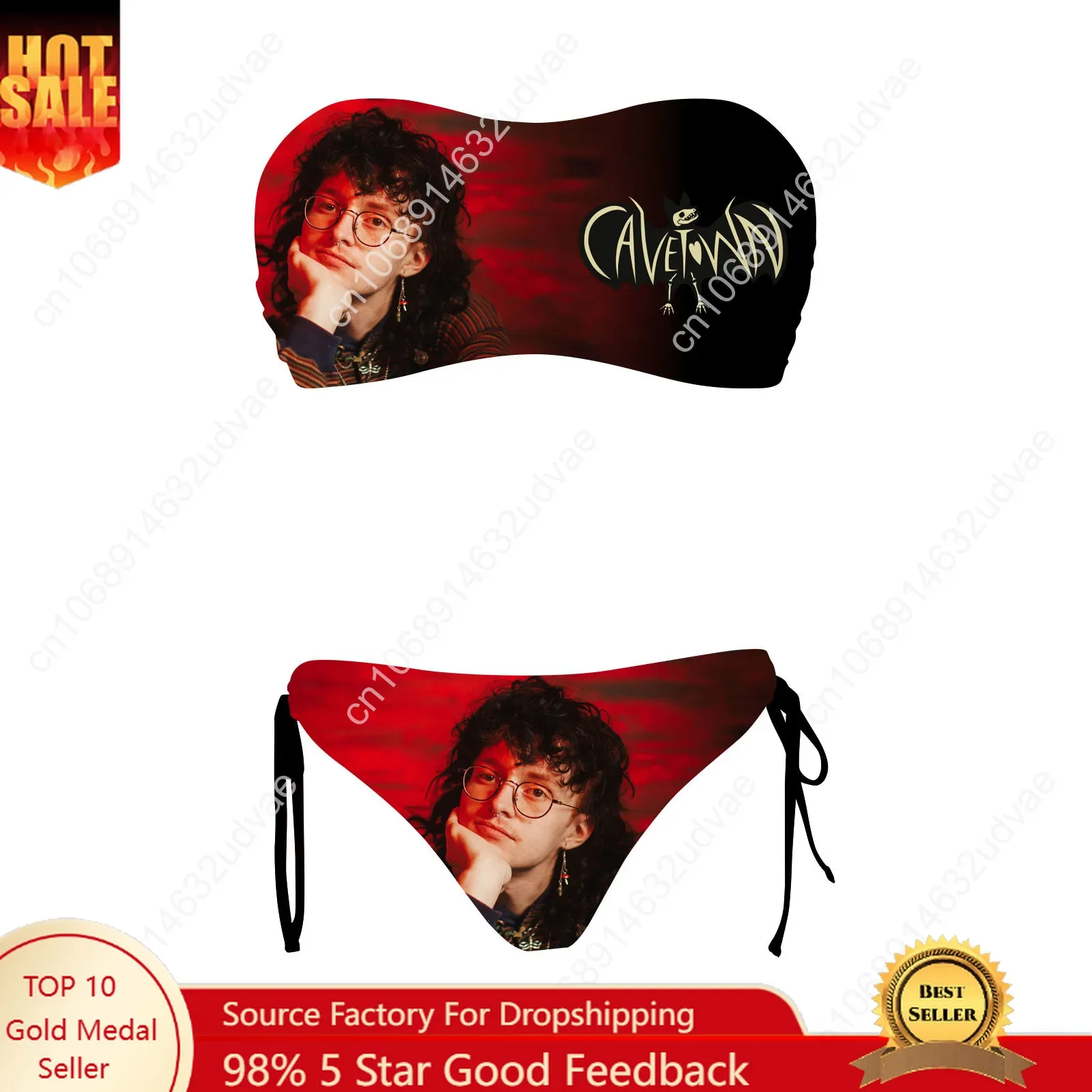 

Купальник CAVETOWN: Женский раздельный купальник с завязками, индивидуальный дизайн, для вечеринок у бассейна, бикини, пляжная одежда на заказ