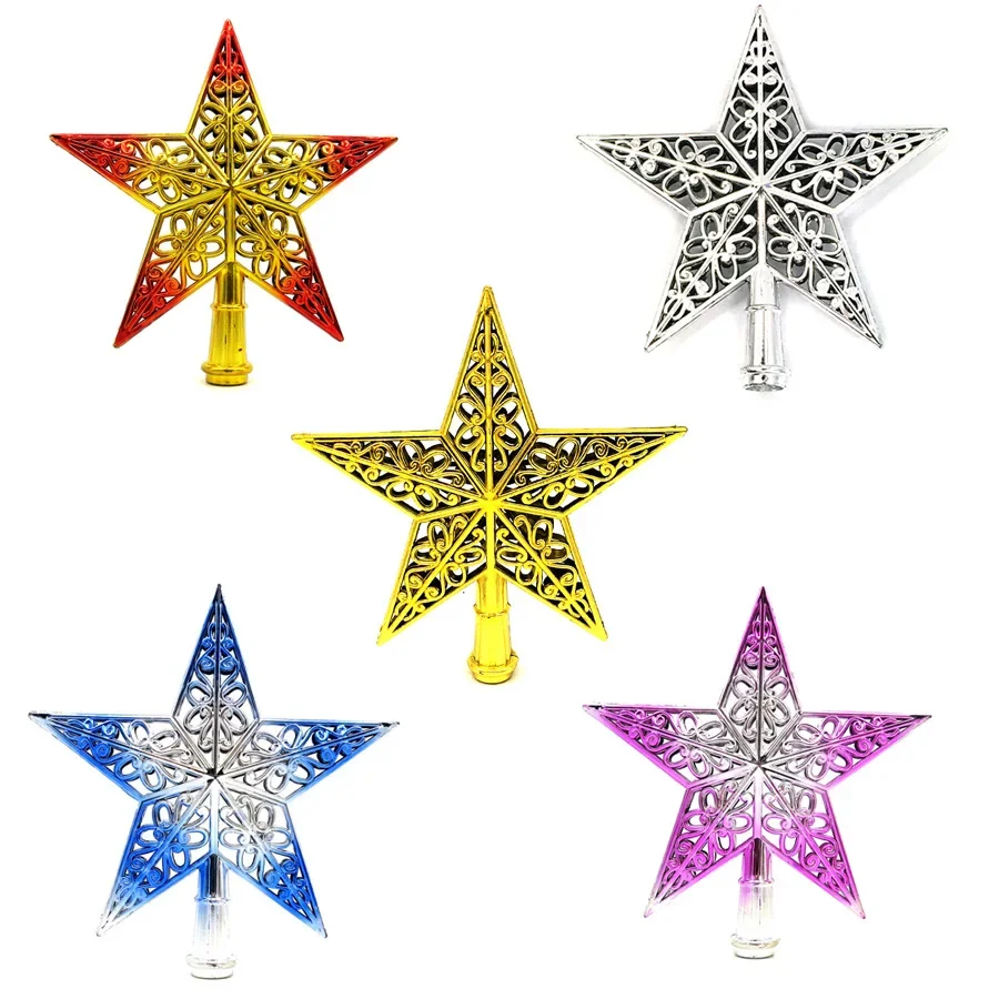 Artificial Three-dimensional Hollow Five-pointed Star Christmas Tree Decorations Plastic Stars Shopping Mall Event Decorations