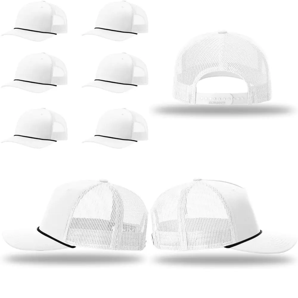 

Пятипанельная регулируемая шляпа дальнобойщика Snapback с сетчатой спинкой и веревкой для купюр — оптовые пакеты доступны для классического стиля