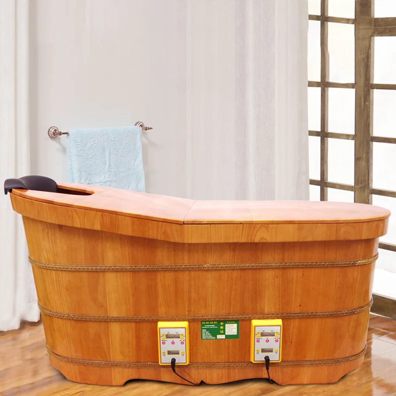 Mobile Bathtub Portable Adults Wooden Bath Ice Tub Adult Shampoo Sink Swimming Pool Foot Mobile Washer Badewanne Pedicure Spa