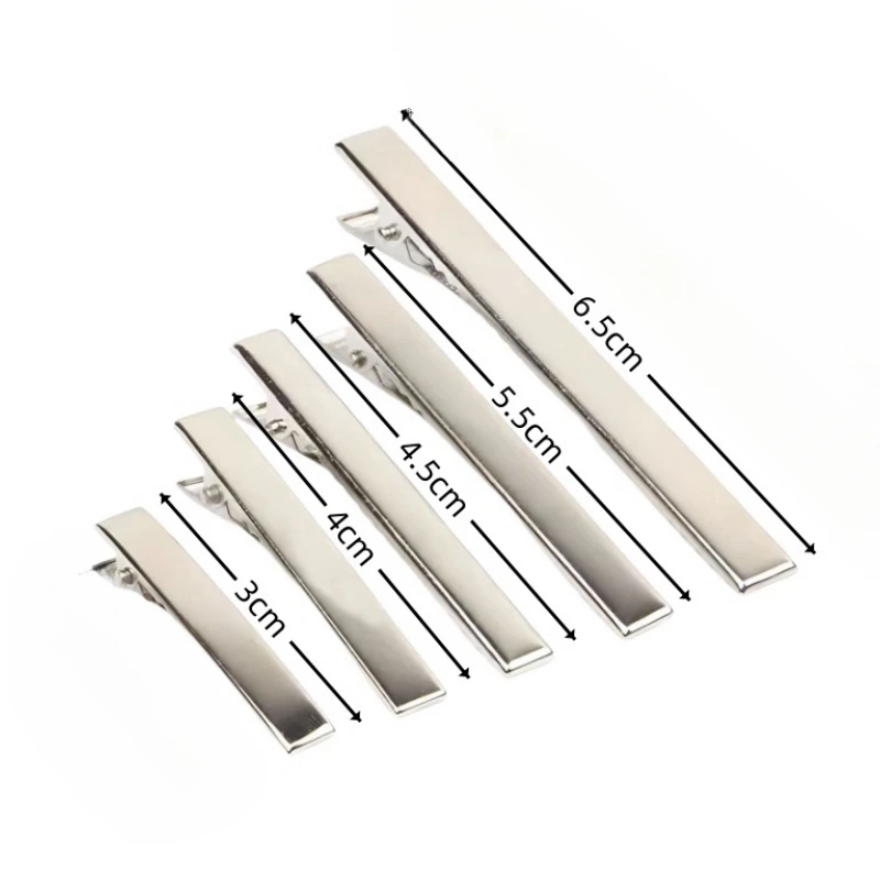 20-50 Stück Metall-Haarklammern mit Einzelzinken, flache Entenschnabelklammern mit Zähnen für DIY-Bastelarbeiten, Kopfbedeckungen und Haaraccessoires – Detail 1