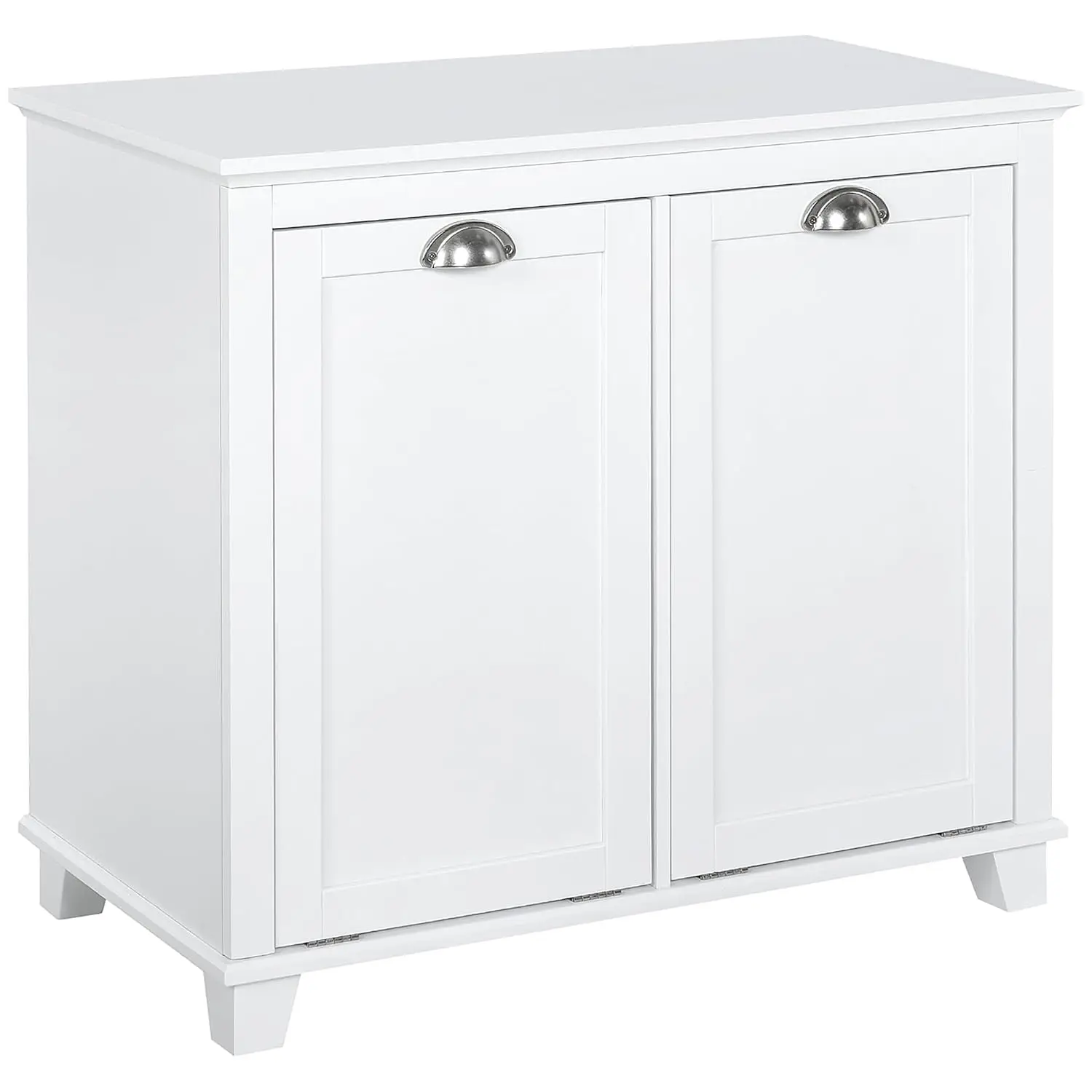 Dual Tilt Out Laundry Hamper Cabinet Bathroom Storage Organizer White, Customized