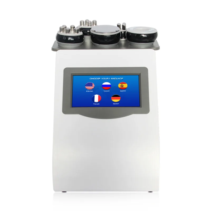 Professional 40K Cavitation RF Beauty Machine 5 in 1 Ultrasonic Body Slimming Skin Tightening Face Lifting Facial Massager Spa