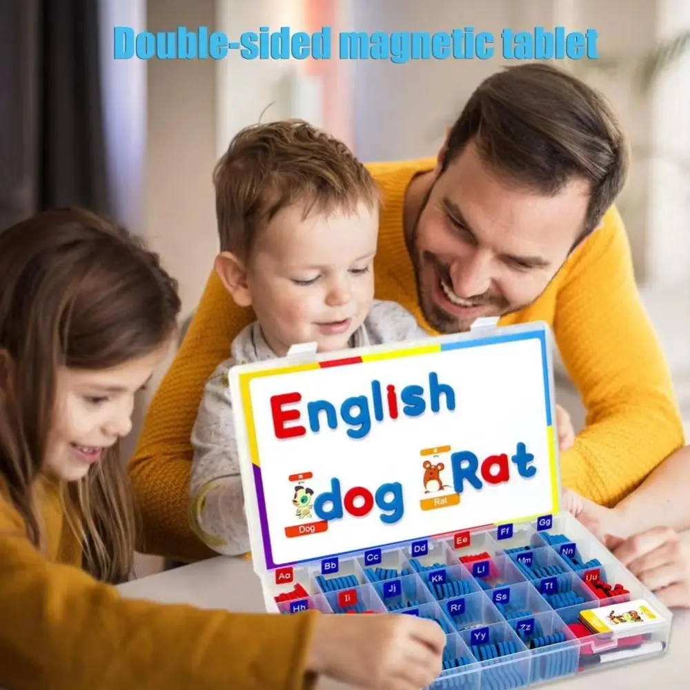 26 حرفًا إنجليزيًا، ألعاب سبورة مغناطيسية، كتل ألعاب، ممارسة التهجئة، ملصق مغناطيسي، ألعاب تعليمية مبكرة #1