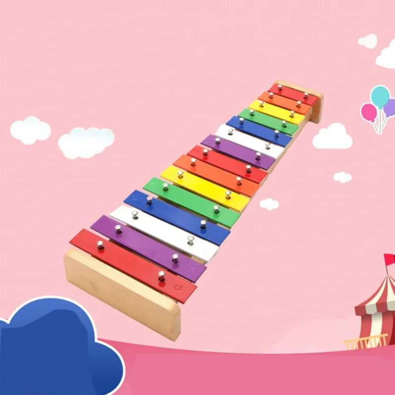 

15 Notes Xylophone Colorful Children Educational Xylophone Kids Hand Knock Piano For Early Education