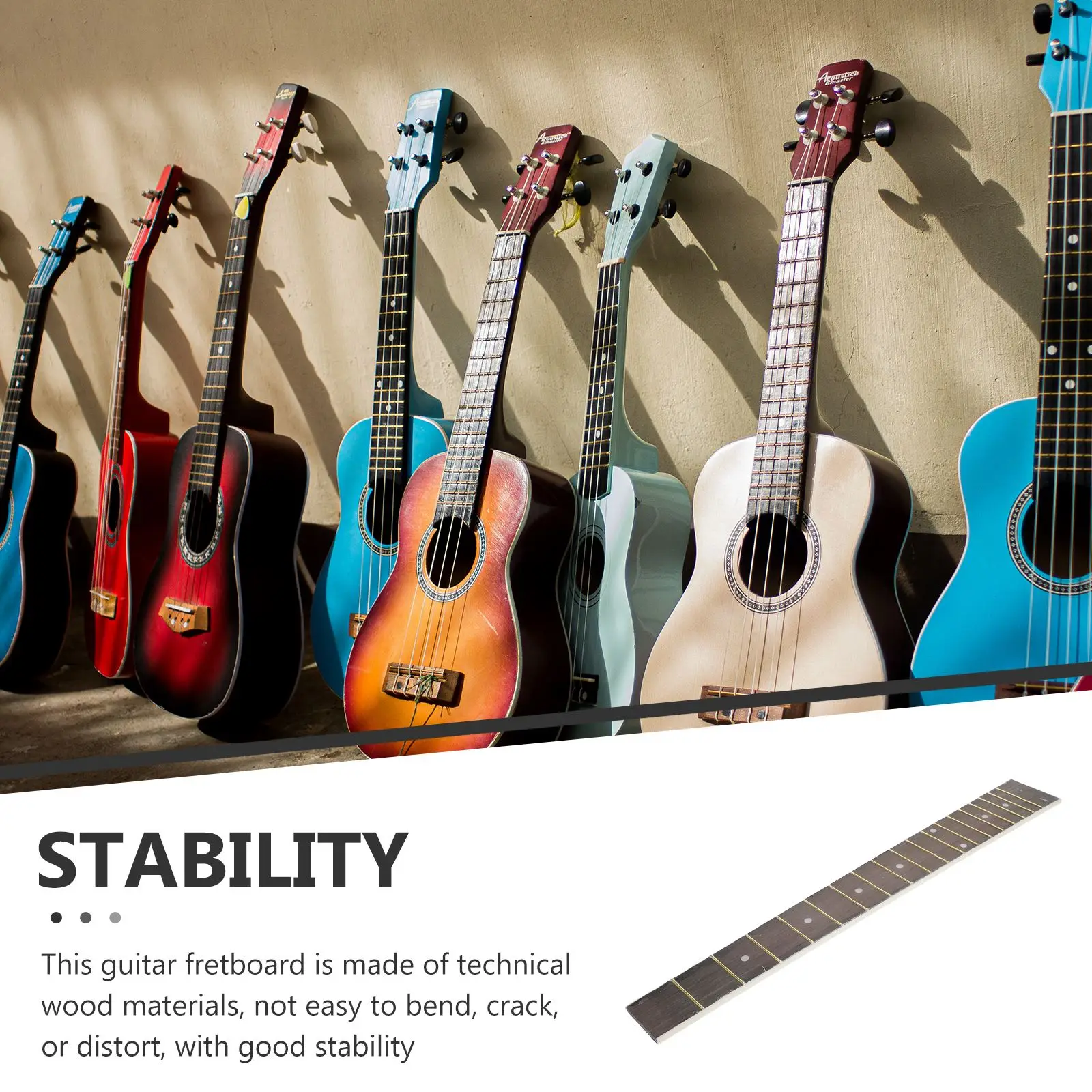 Technical Wood Guitar Fingerboard Folk Guitar Fretboard Ukulele Fretboard Acoustic Guitar Fingerboard Ukulele Guitar Accessory