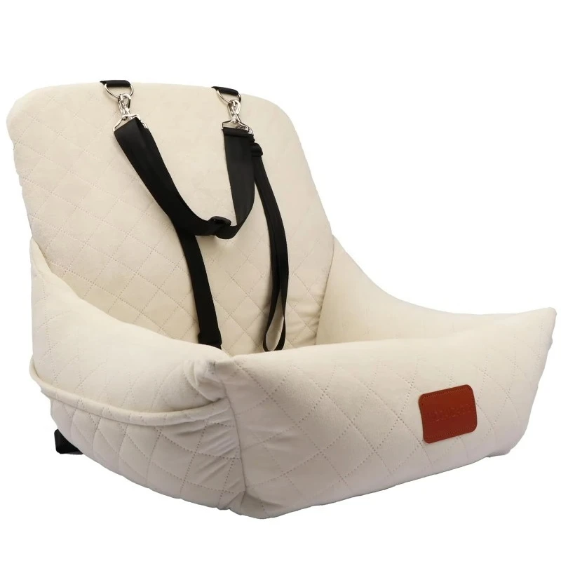 

Dog car seat for puppies, 2 storage bags & safety belt, adjustable shoulder strap, easy to install