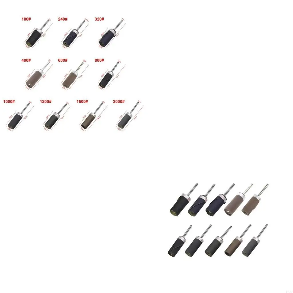 

P82E 3mm Shank Sandpaper Rod Sticks Grit 1500 1200 1000 600 400 320 240 180