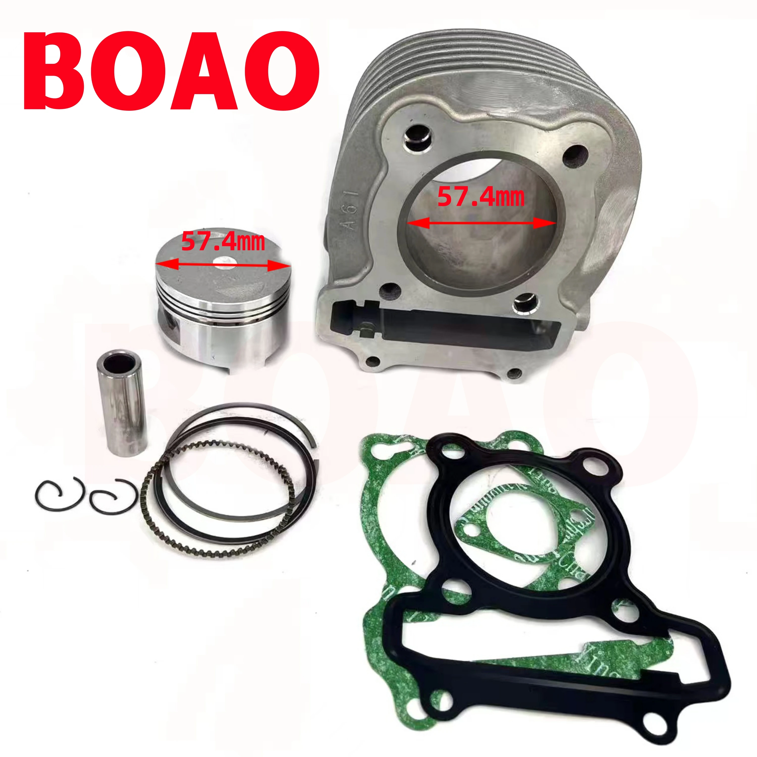 Scooter 150cc Big Bore Racing Cylinder Kit for SYM Symphony Sr125 Orbit 125 Jet 4 GR Arab XS 125cc 57.4mm 4 Stroke