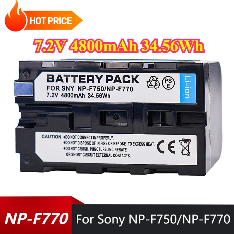 

7.2V 4800mAh NP-F770 Battery for Sony Camera F750 F730 Digital Batteries