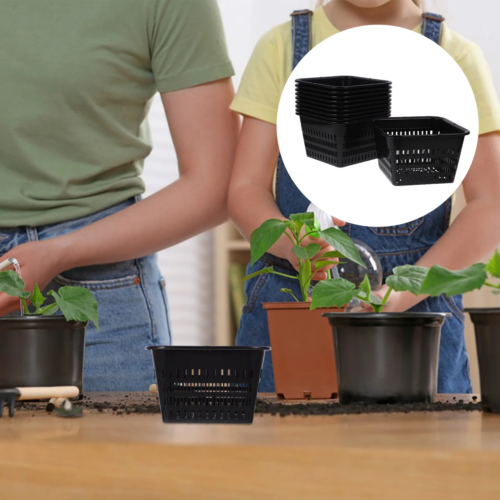 

10 Pcs Root Control Pot Indoor Plant Pots Gardening Flower Nursery Planter Root-controlling Plastic Orchid with Holes Planting