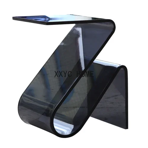 Acrylic Transparent Light Luxury Bedside Phone Table Art Z-Shaped Side Table Mini and Simple Modern Side Table