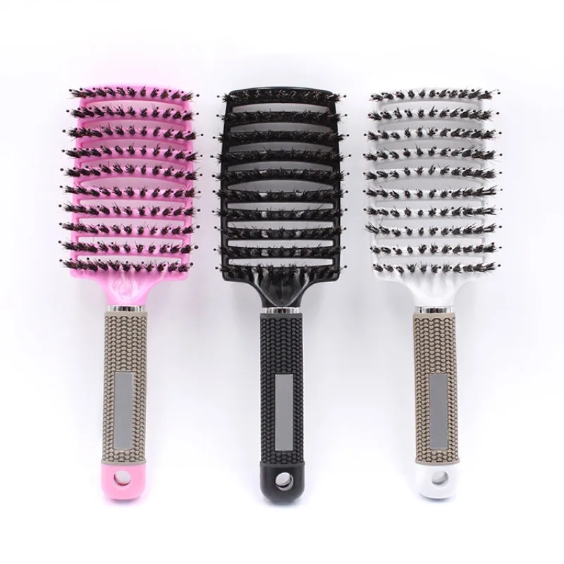 

Detangling Hairbrush Scalp Massage Comb Bristle Nylon Women Magic Curly Hair Brush Salon Hairdressing Styling Tools Wholesale