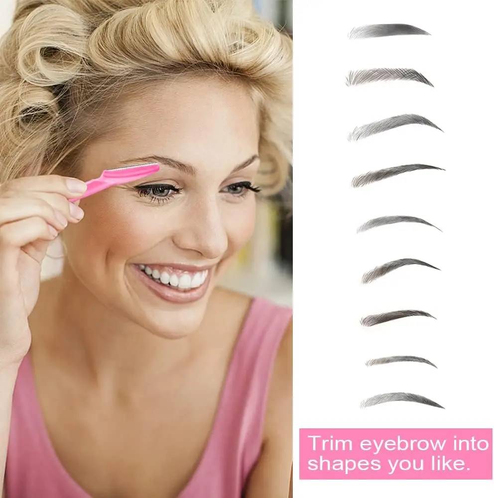5/10 Stück Augenbrauen-Trimmer und Gesichtshaar-Rasierer, tragbarer Sicherheitsrasierer für präzise Augenbrauenformung und Haarentfernung, Damen-Make-up