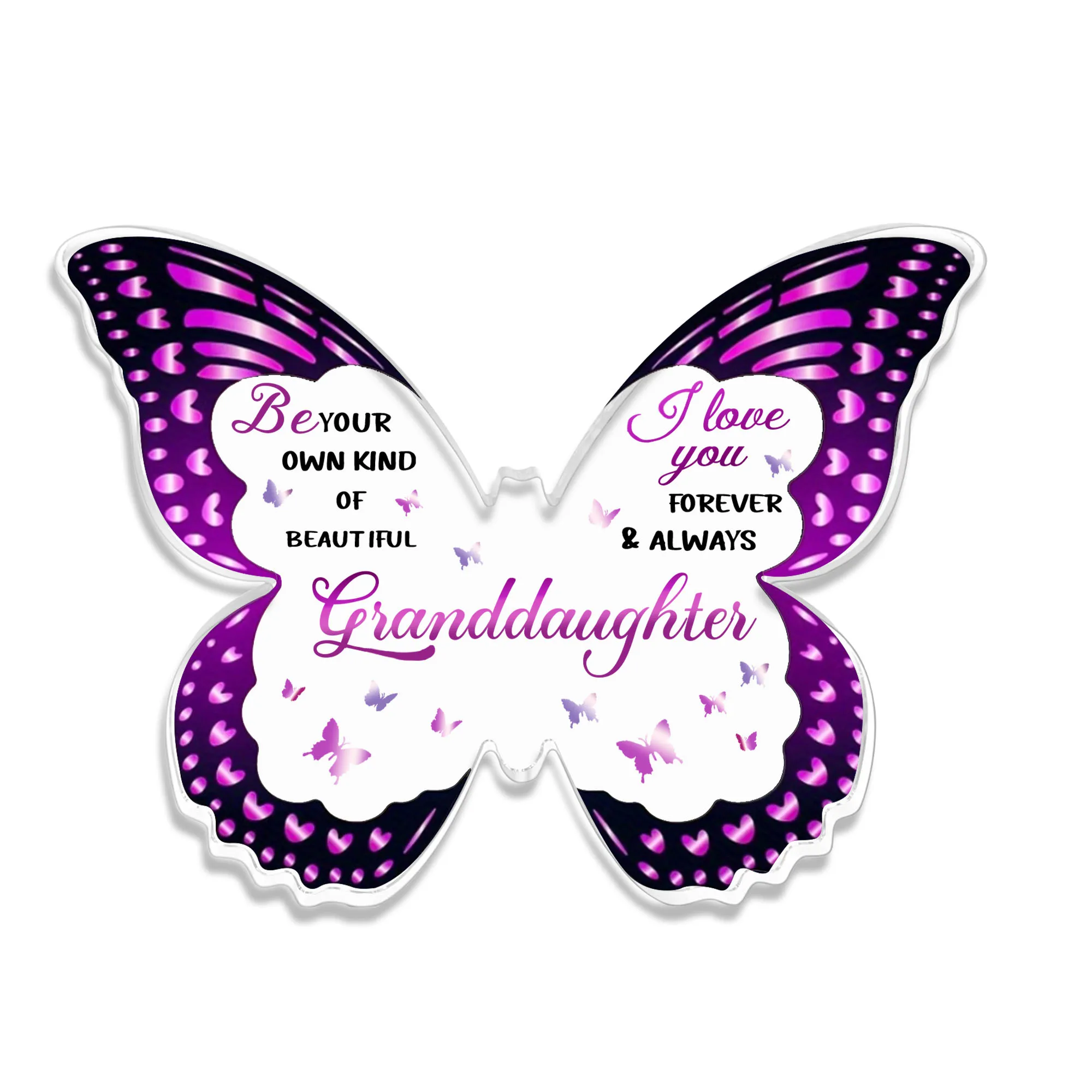 Butterfly Acrylic Plaque: Granddaughter Gifts from Grandma Nana - Modern Butterfly Gift Plaque, Acrylic Material