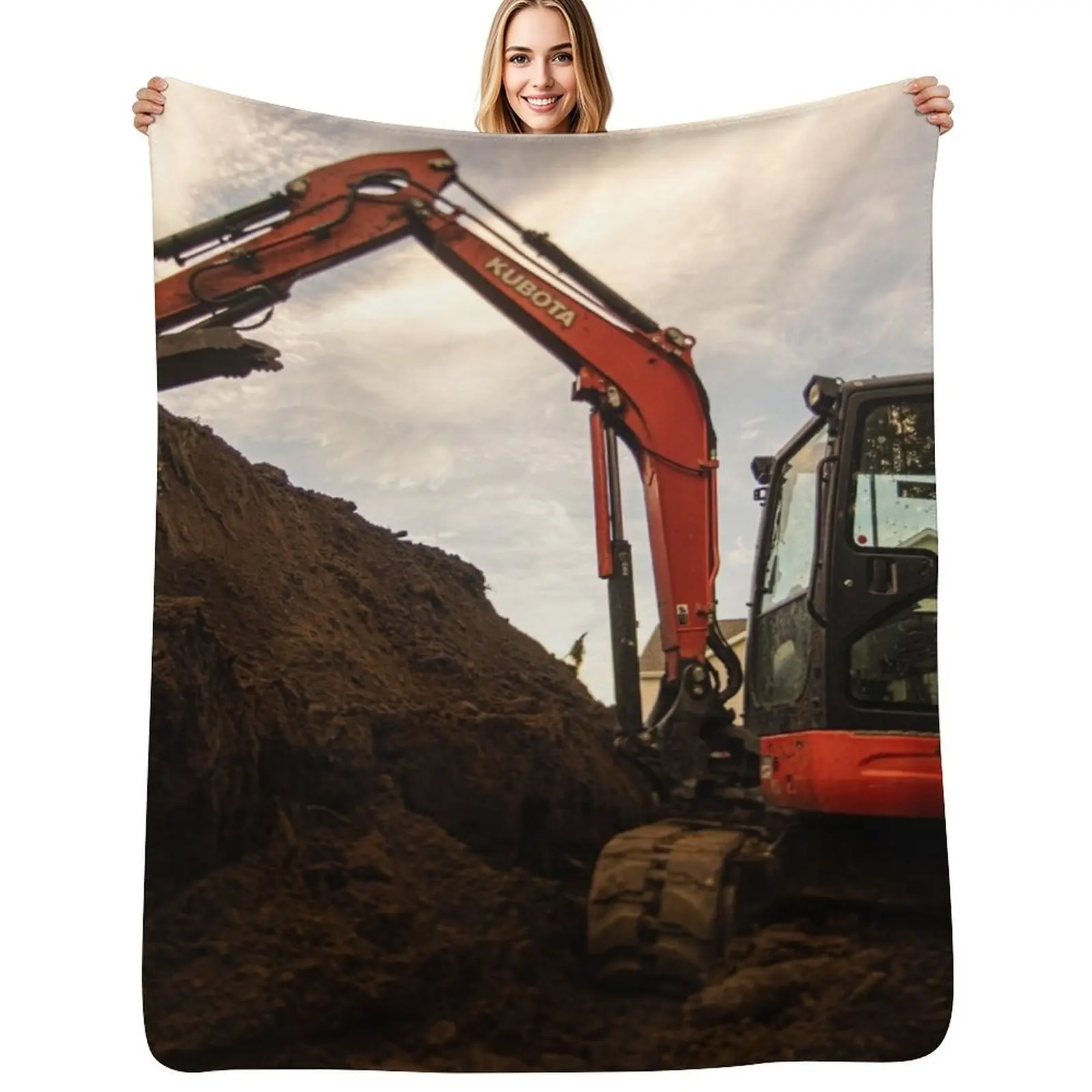 

kubota kx057-40 Throw Blanket Custom Comforter Sofa Throw halloween Blankets