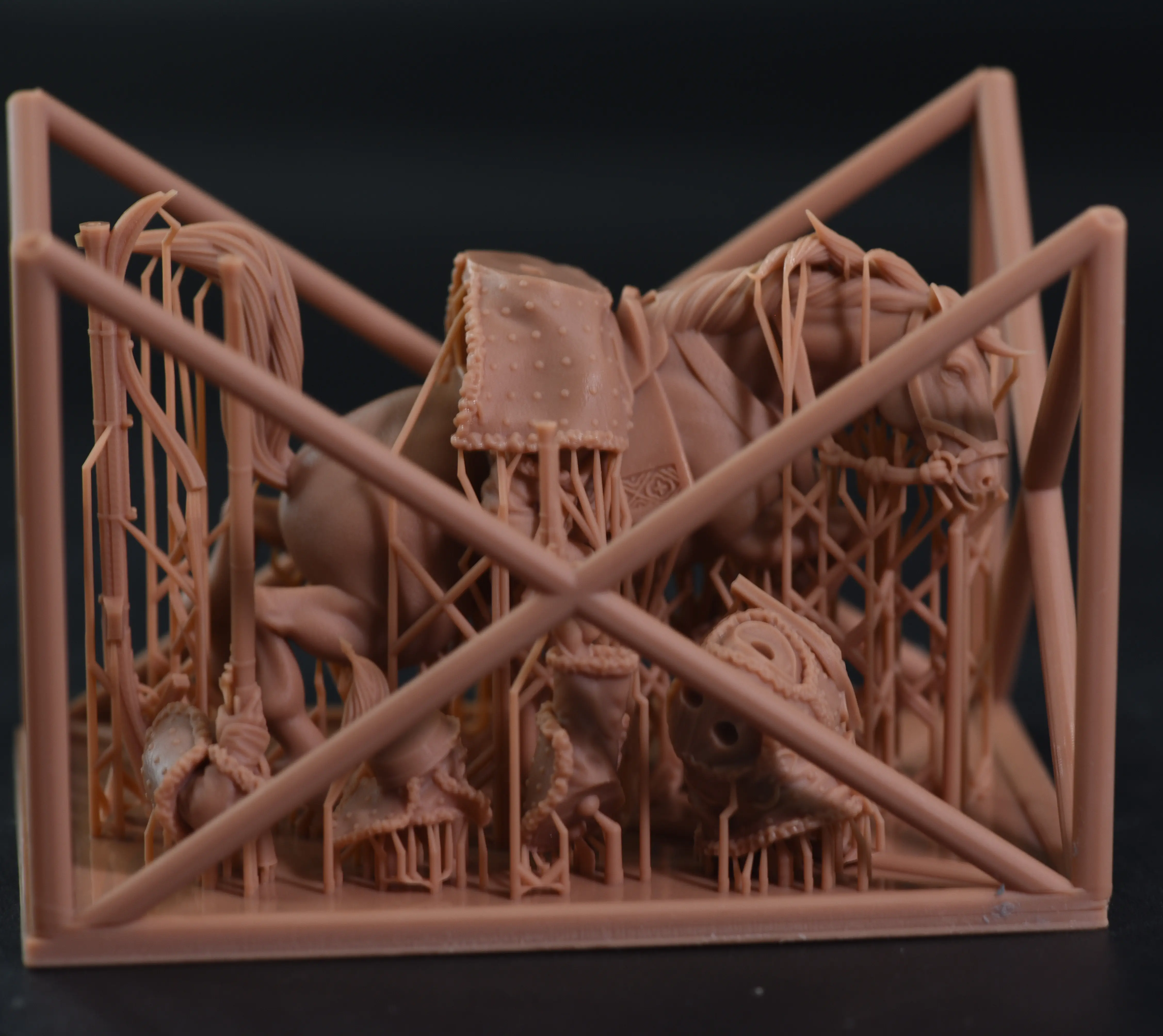 1KG Clay Sculpture Brown Wax Photopolymer Resin, High Hardness Matte Solid Color Material for LCD DLP 3D Printers