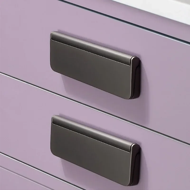 Bedside Table Concealed Buckle Flat Handle Exposed Simple Tatami Hidden Hidden Drawer Perforated Concealed Handle Drawer Knobs